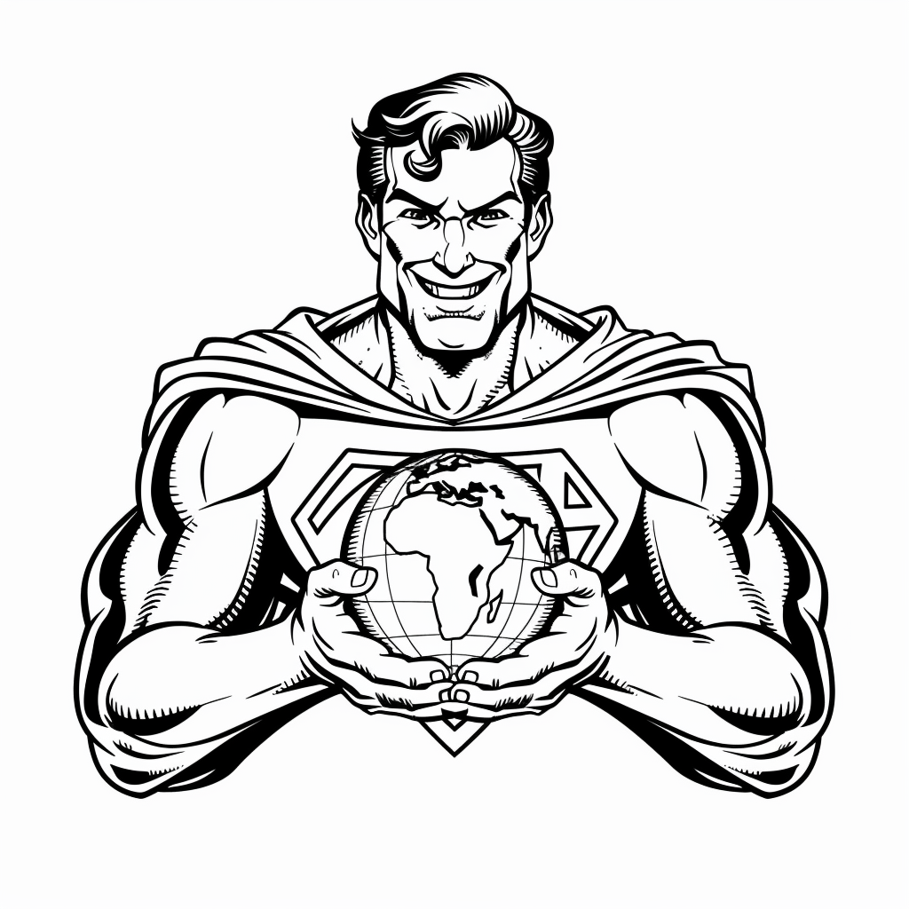 Superhero with Earth