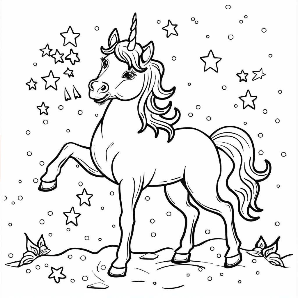 Unicorn Catching Falling Stars
