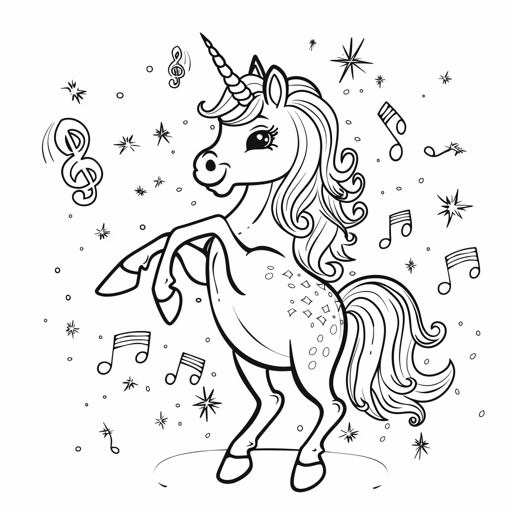 Unicorn Dancing Happily