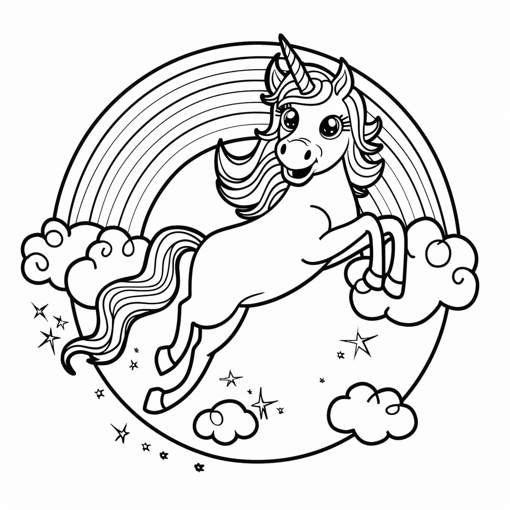 Unicorn Sliding Down a Rainbow