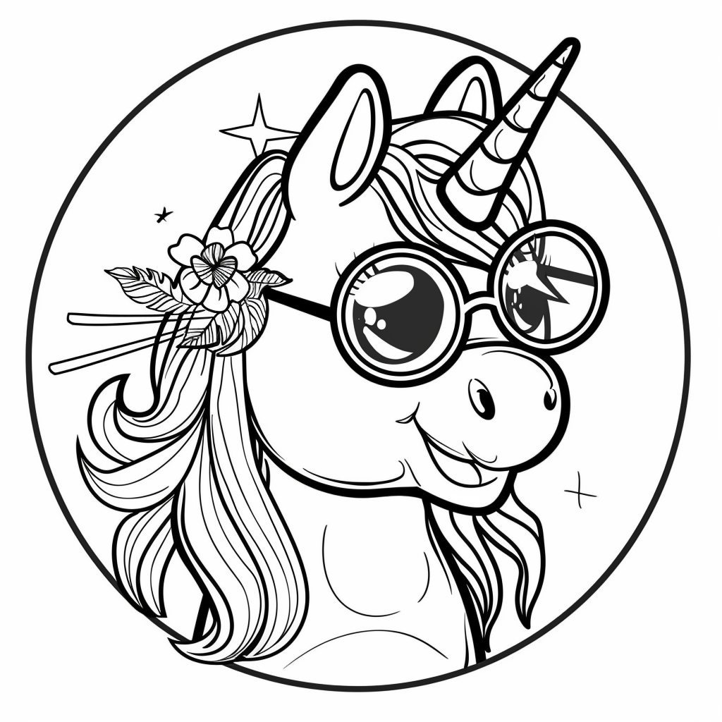 Unicorn Wearing Glasses
