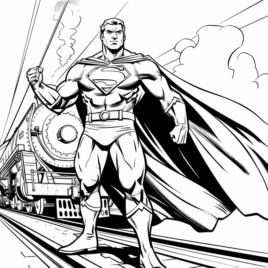 uperhero Stopping a Train