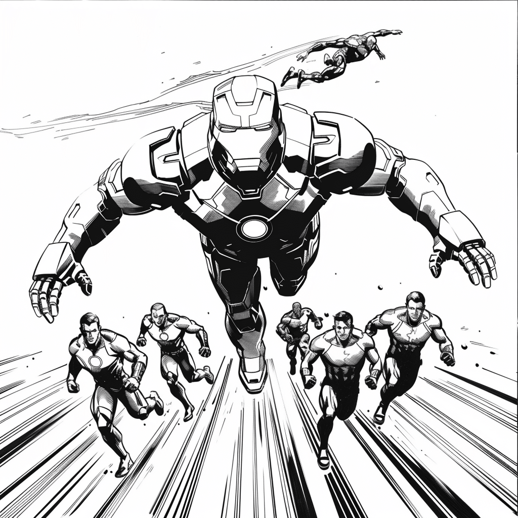 Avengers Running Forward - Iron Man