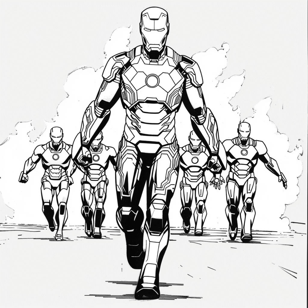 Avengers Walking Together - Iron Man