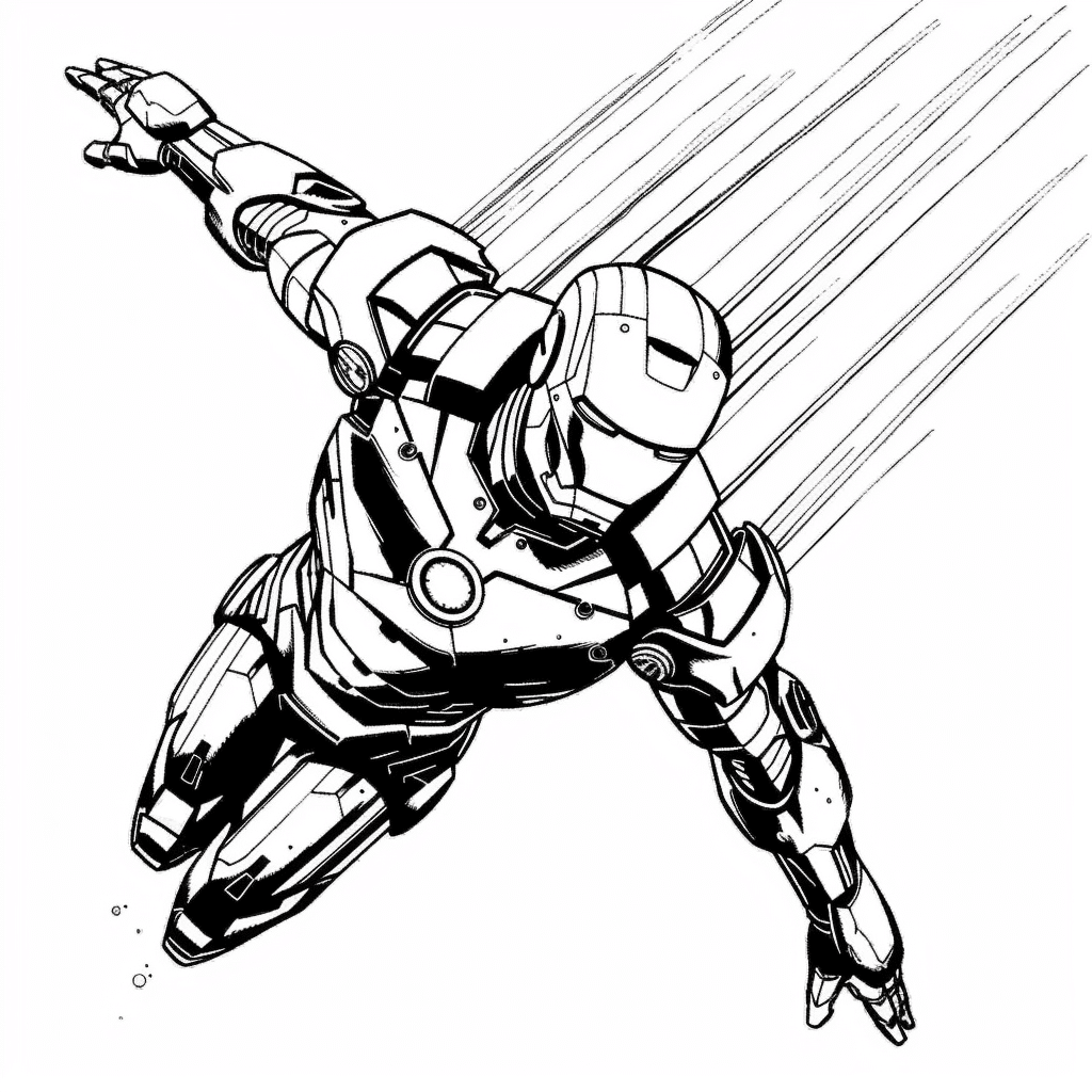 Backward Flight Pose - Iron Man
