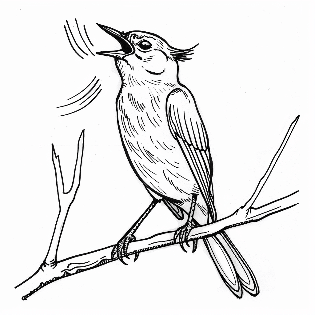 Bird Singing Joyfully