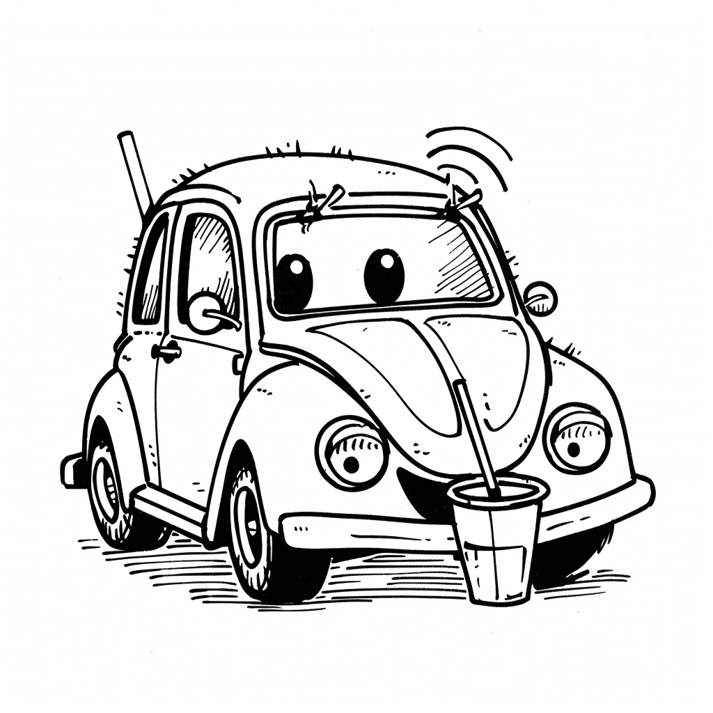 Car Drinking Juice