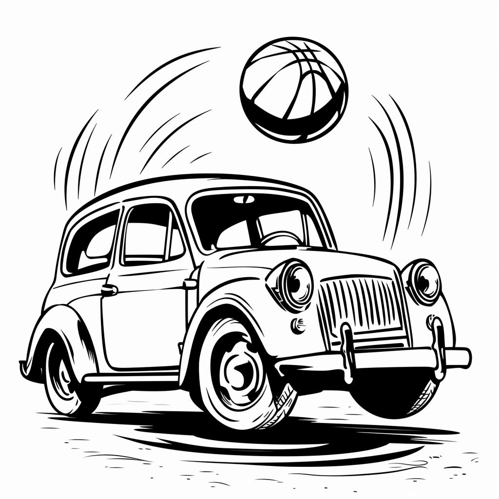 Car Playing Basketball