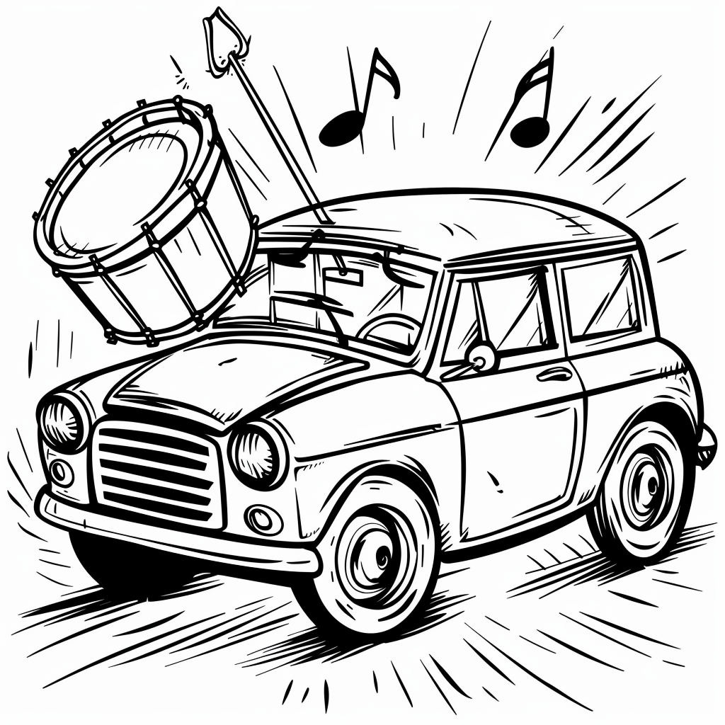 Car Playing Drum