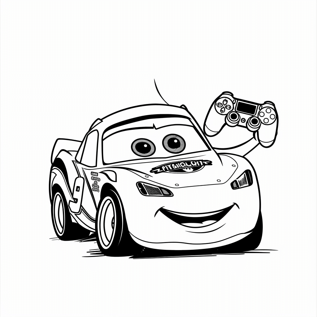 Car Playing Video Game