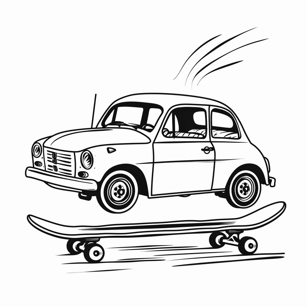 Car Riding Skateboard