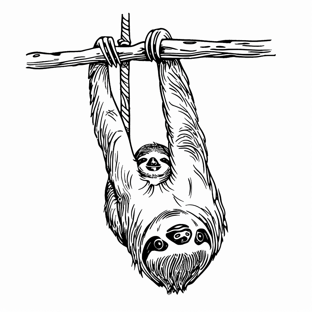 Chill Sloth Hanging