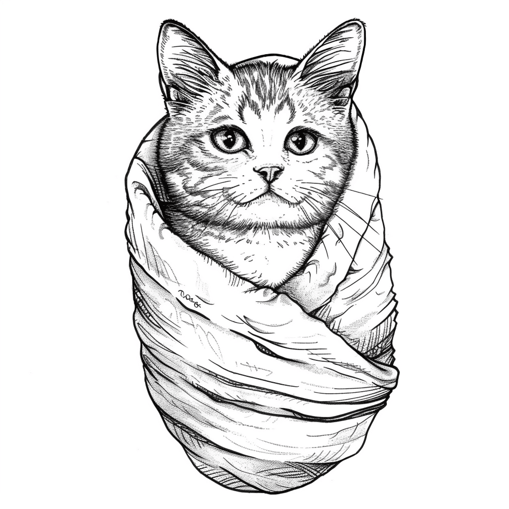 Cozy Blanket Burrito Cat