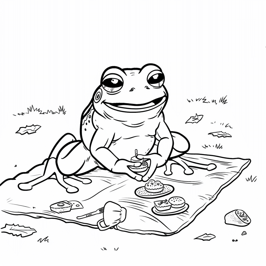 Cute Frog Picnic