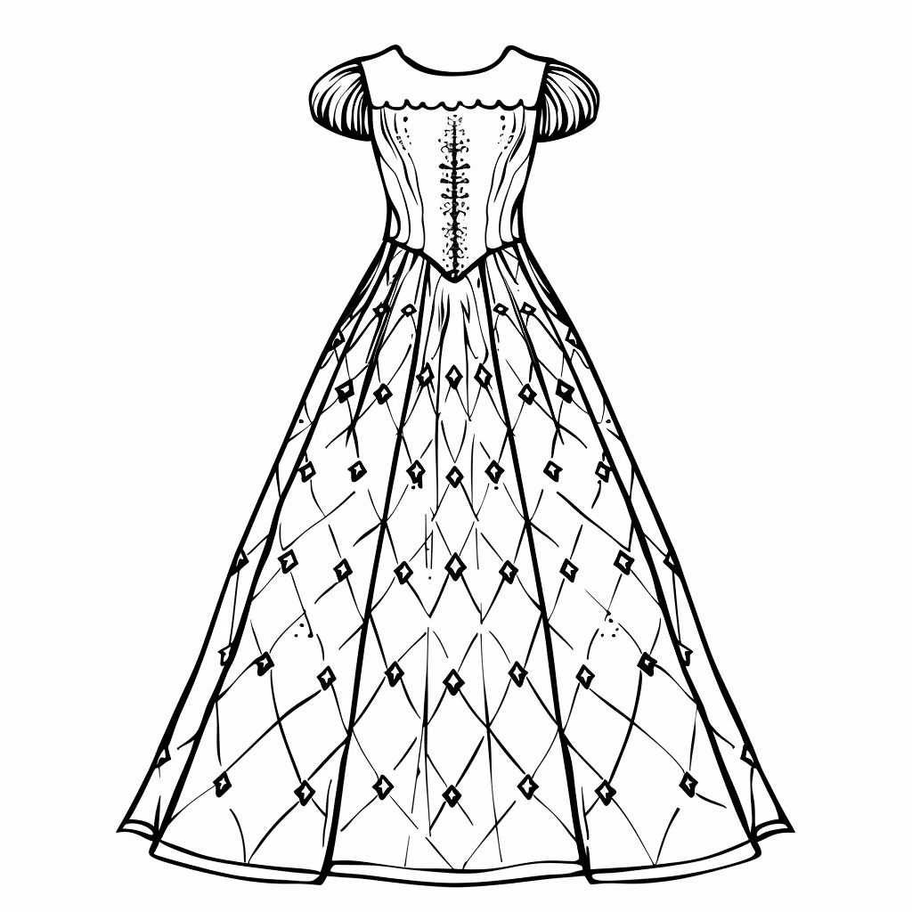 Diamond Pattern Gown