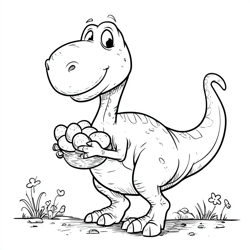 Dino Carrying Eggs