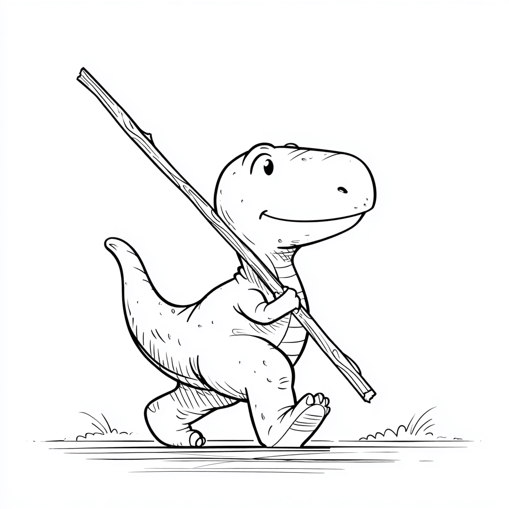 Dino Carrying Stick