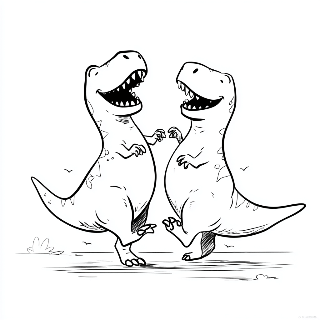 Dino Dancing with Friend