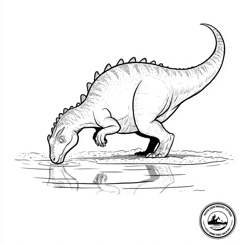 Dino Drinking Water