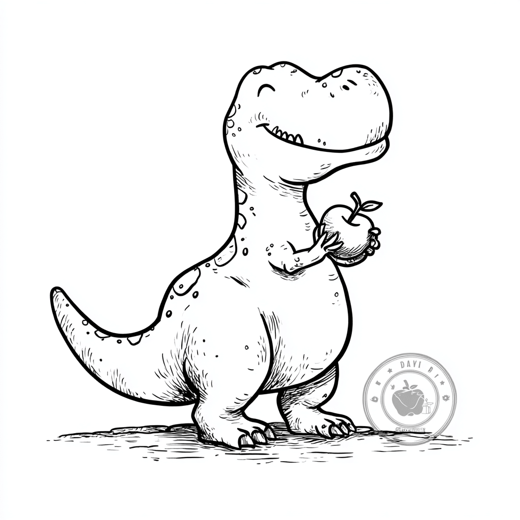 Dino Eating Fruit