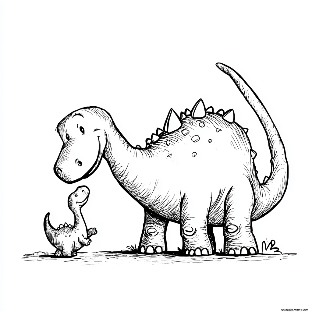 Dino Feeding Baby Dino