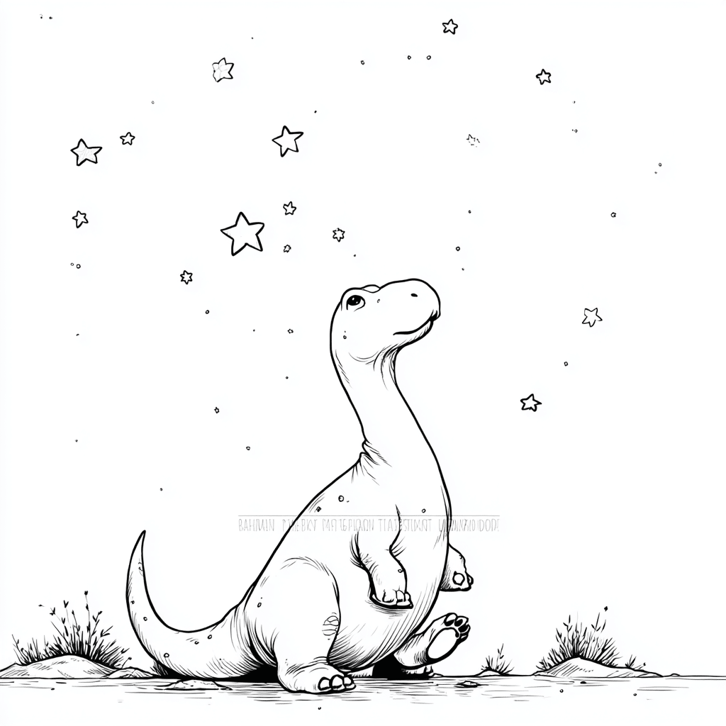 Dino Looking at Stars