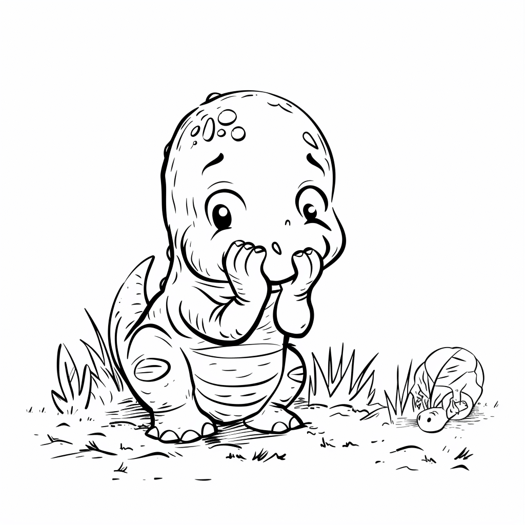 Dino Playing Hide and Seek