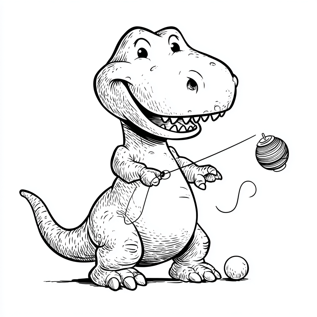 Dino Playing with Yo-Yo