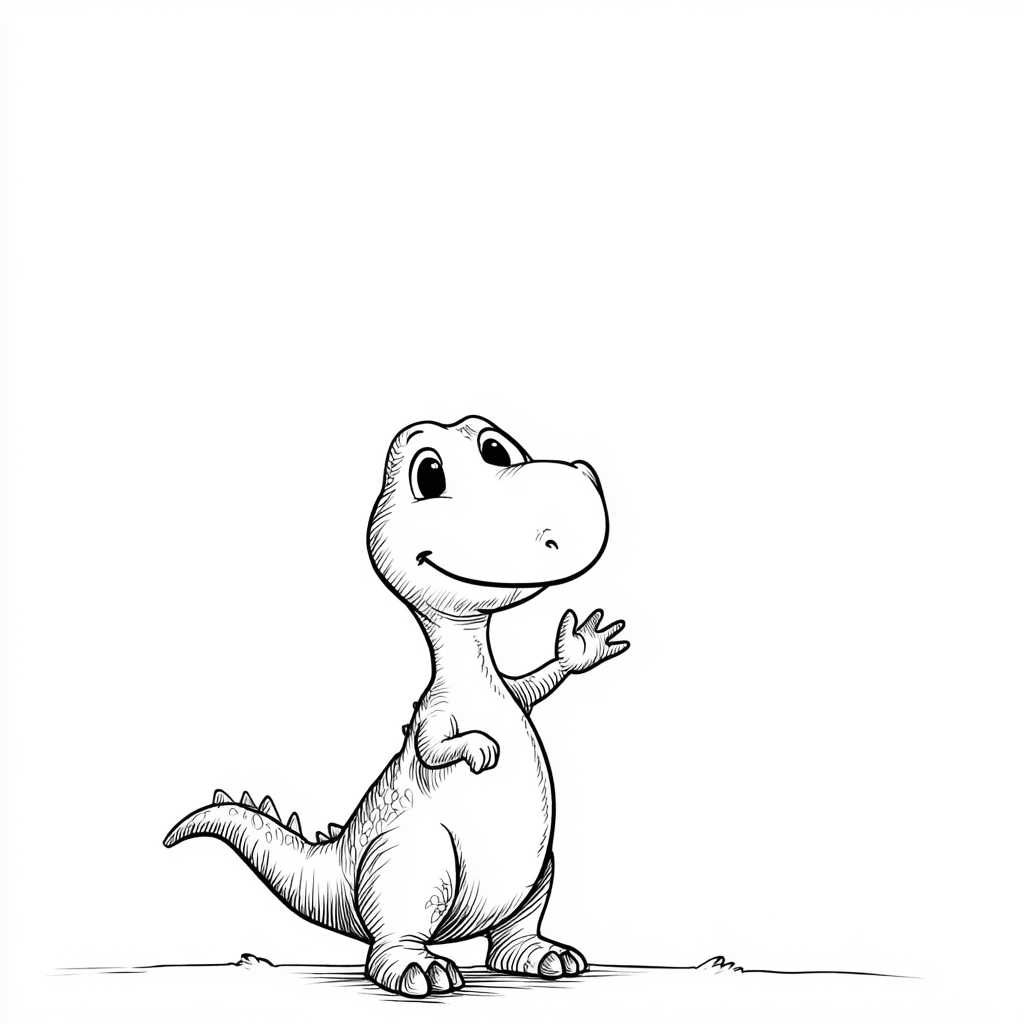 Dino Waving Hello