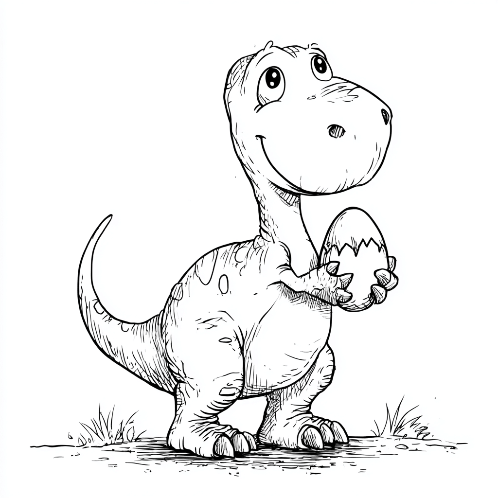 Dino with Egg