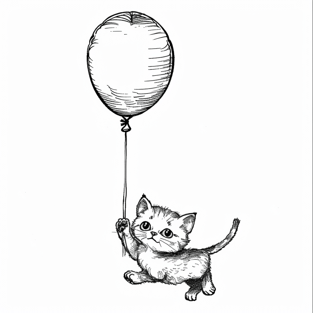 Floating Balloon Cat