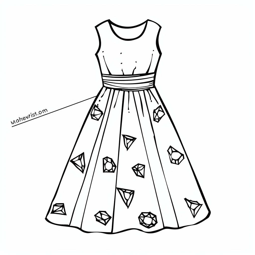 Gemstone Pattern Dress