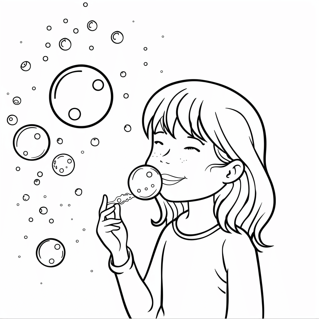 Girl Blowing Bubbles
