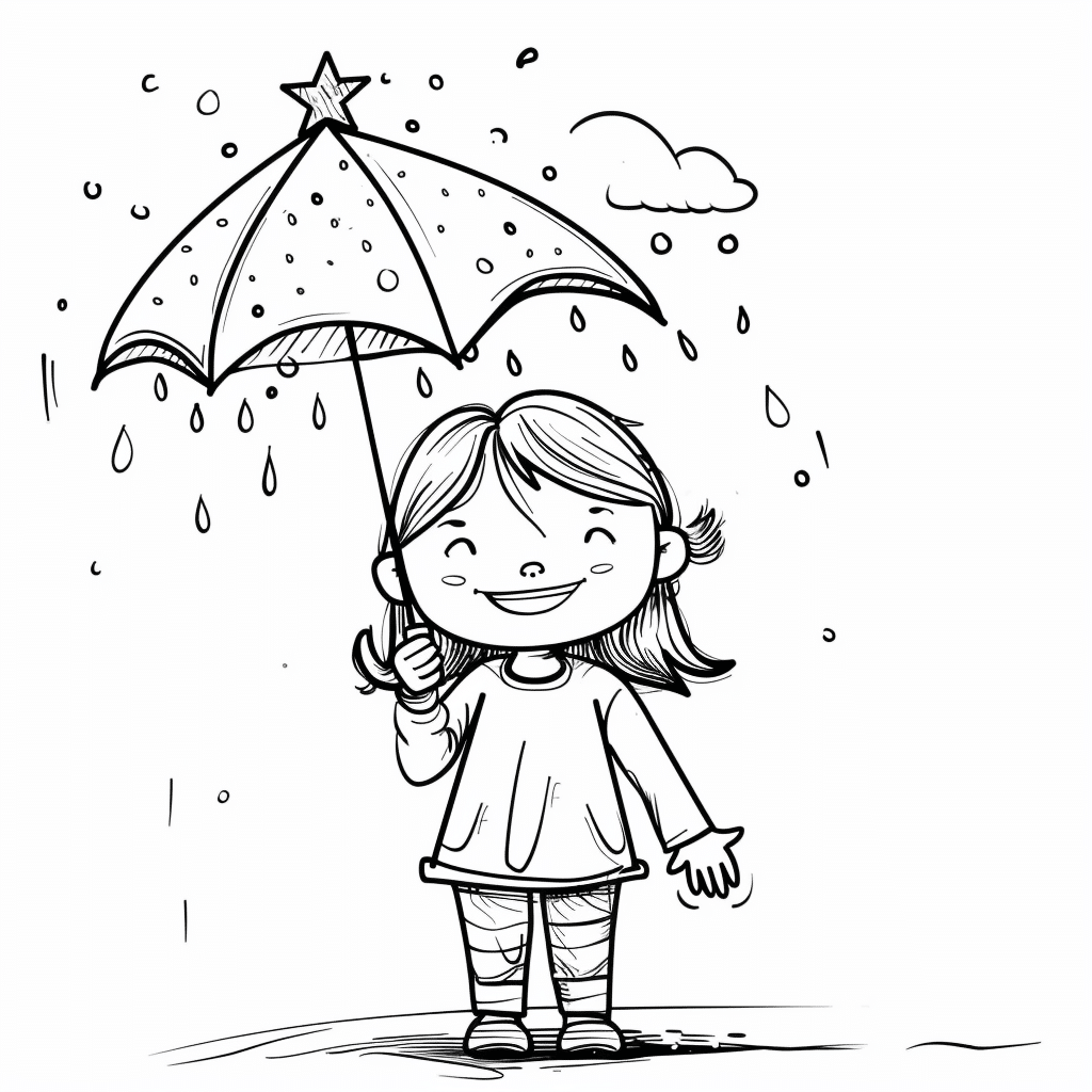 Girl with Star Umbrella