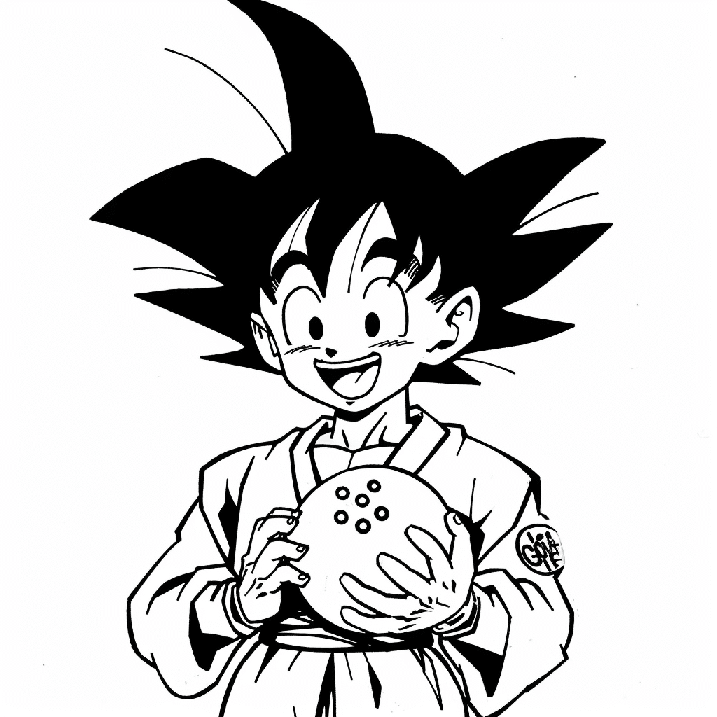 Goku Holding Ball
