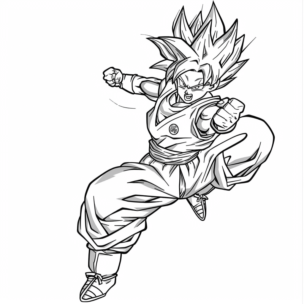 Goku Jump Kick Pose