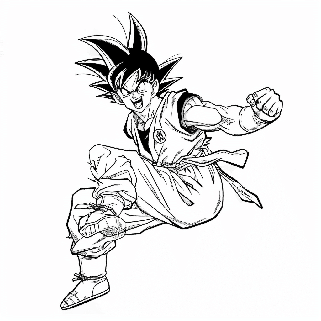 Goku Jump Spin Kick