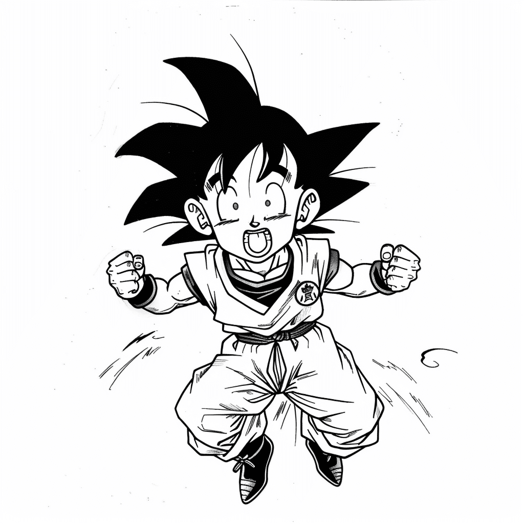Goku Jumping Backward