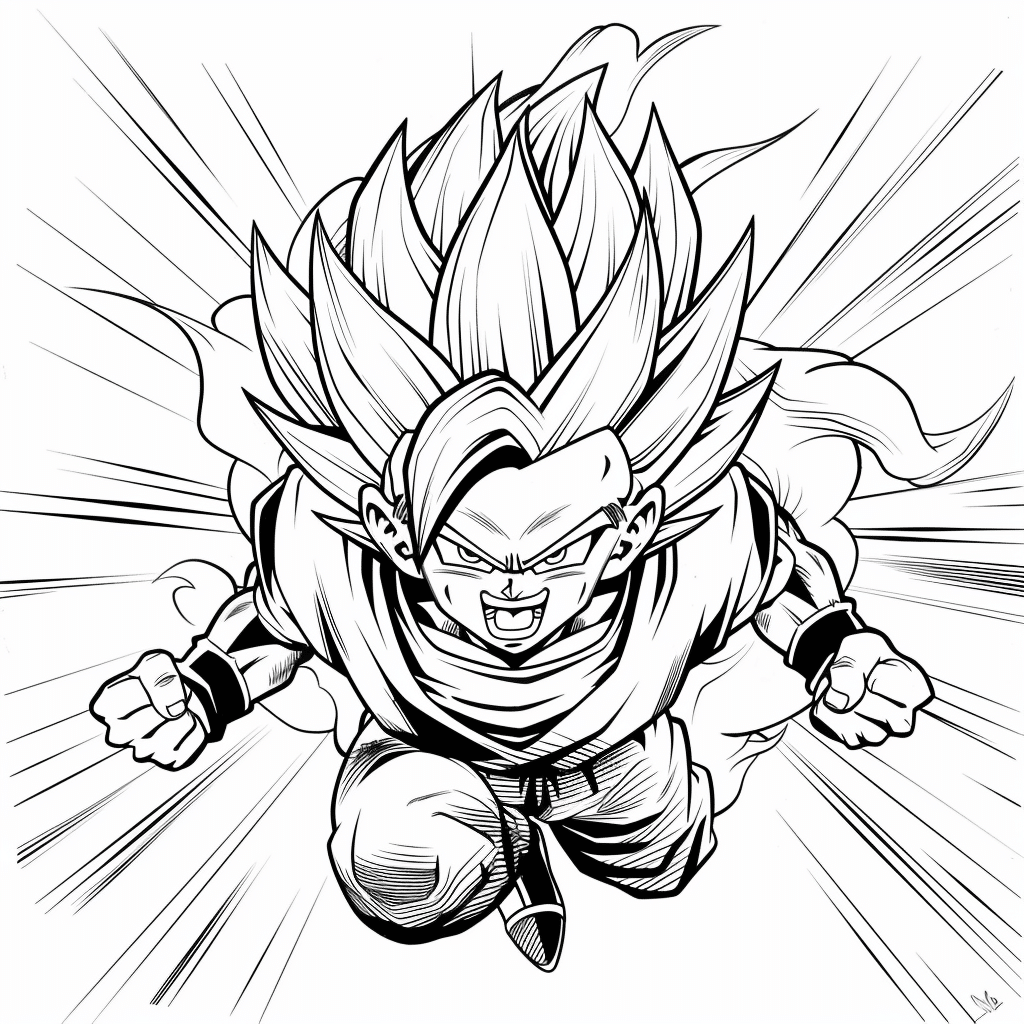 Goku Running Fast