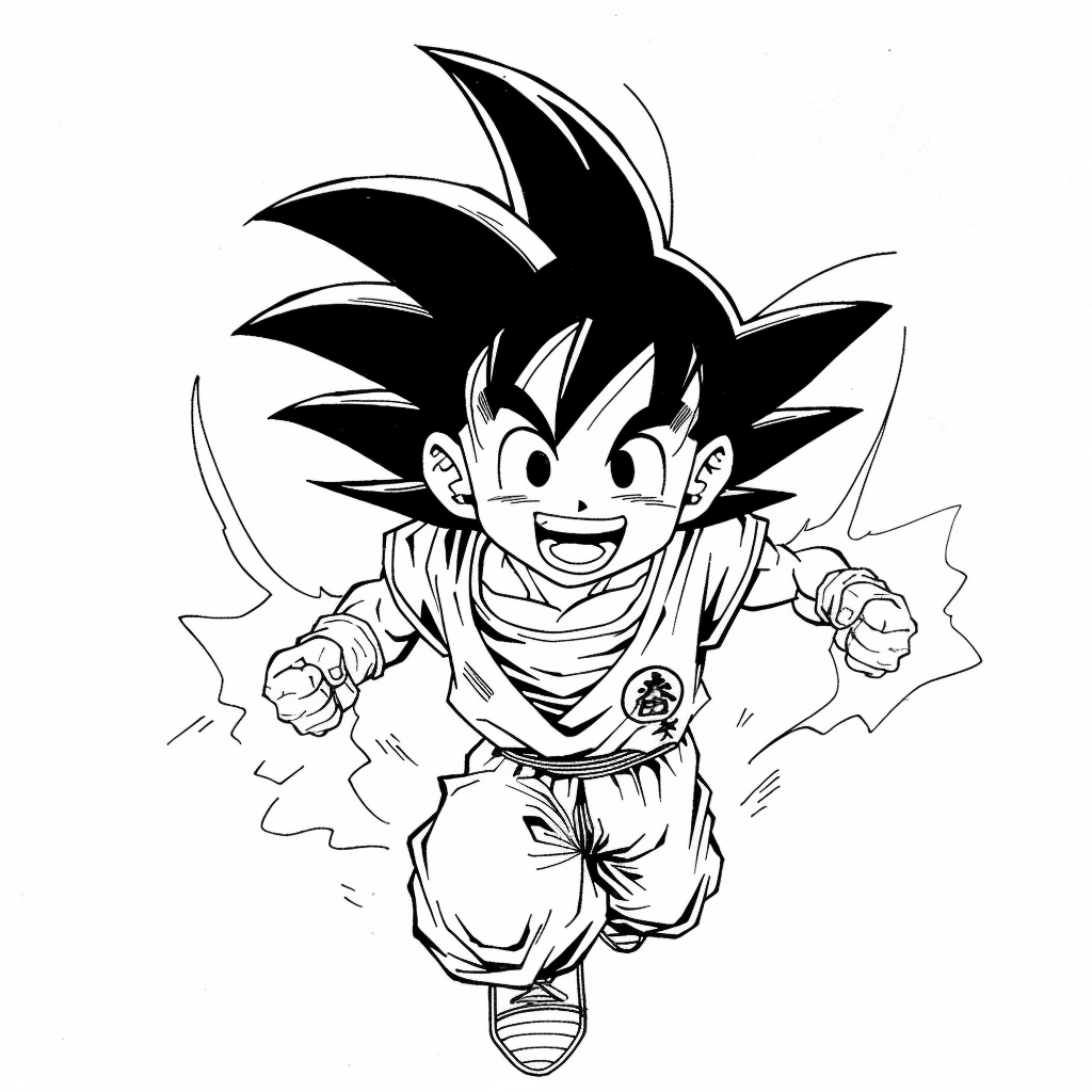 Goku Running Playfully