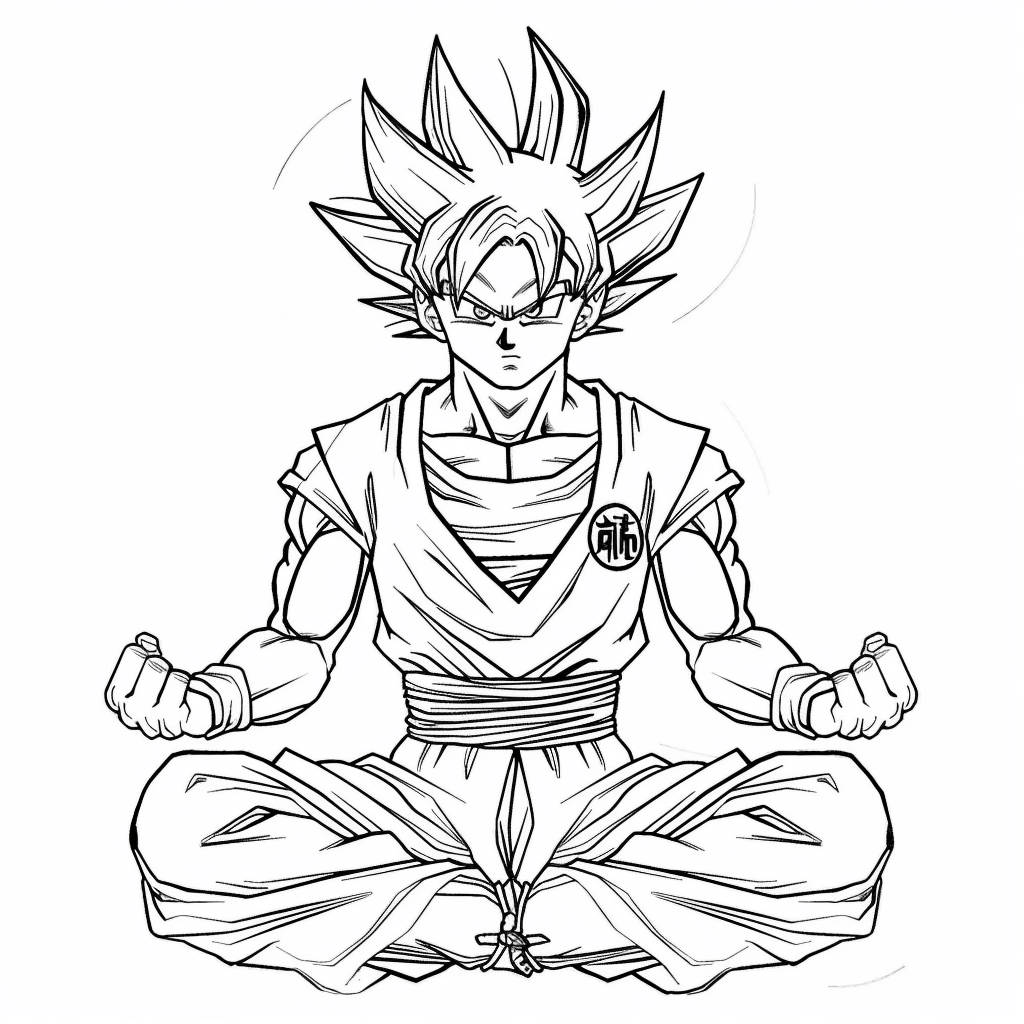 Goku Sitting Cross-Legged