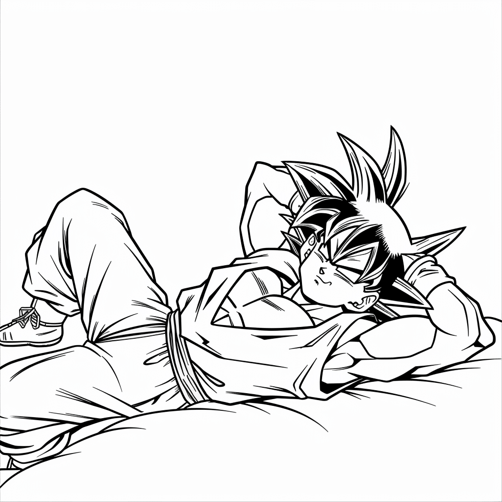 Goku Sleeping Peacefully
