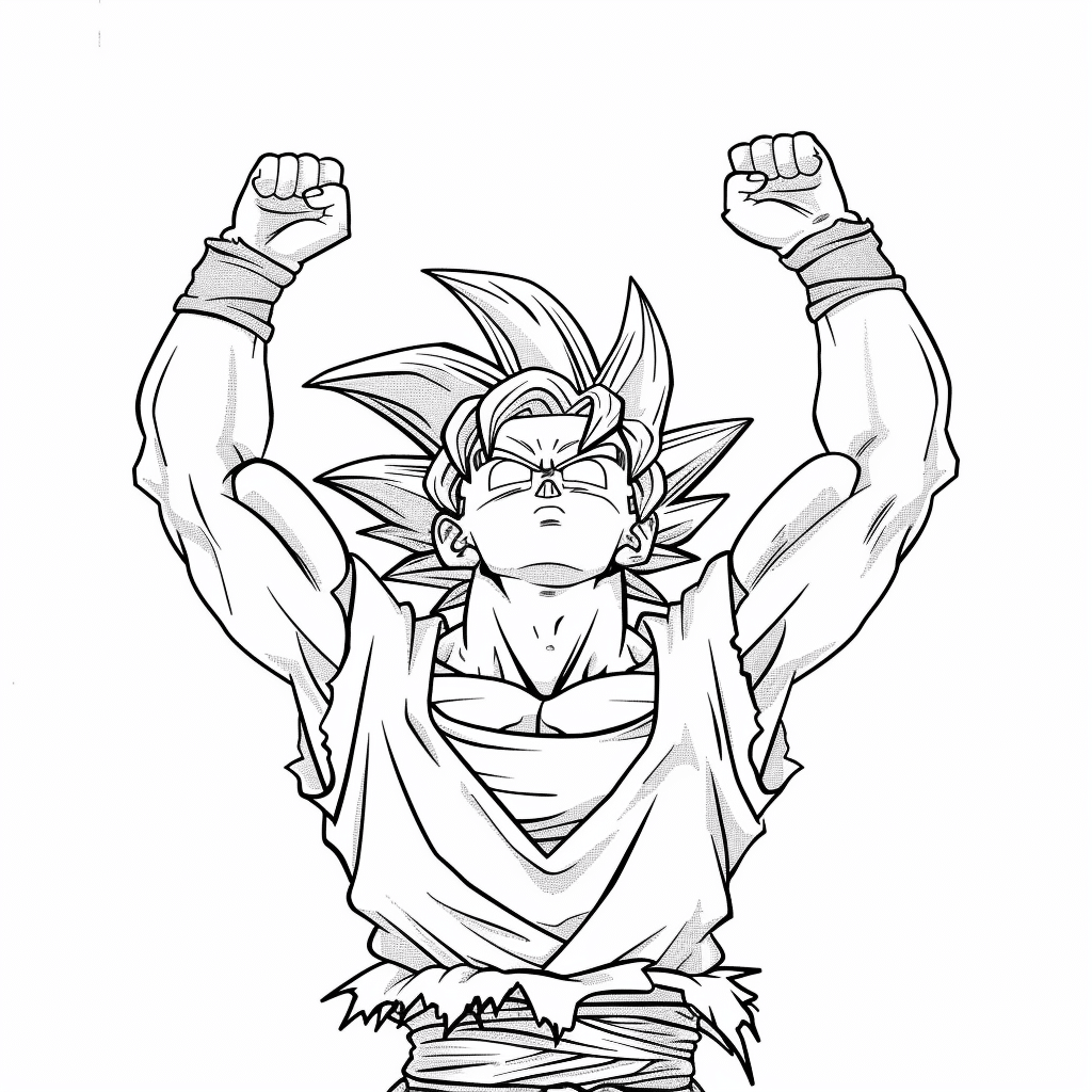 Goku Stretching Arms