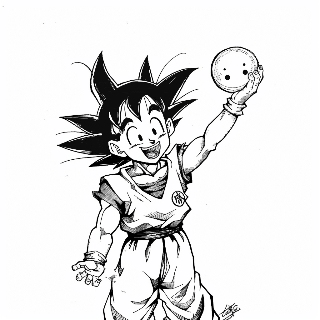 Goku Tossing a Ball
