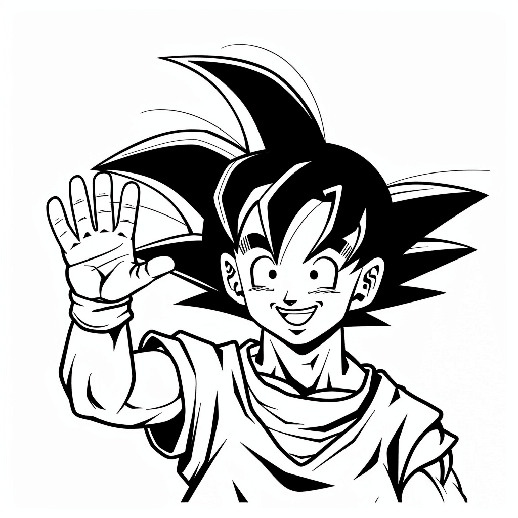 Goku Waving Hello