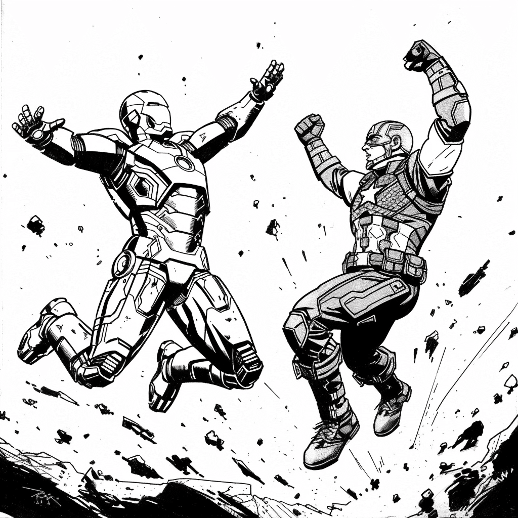 Jump Collision Moment - Both Iron Man