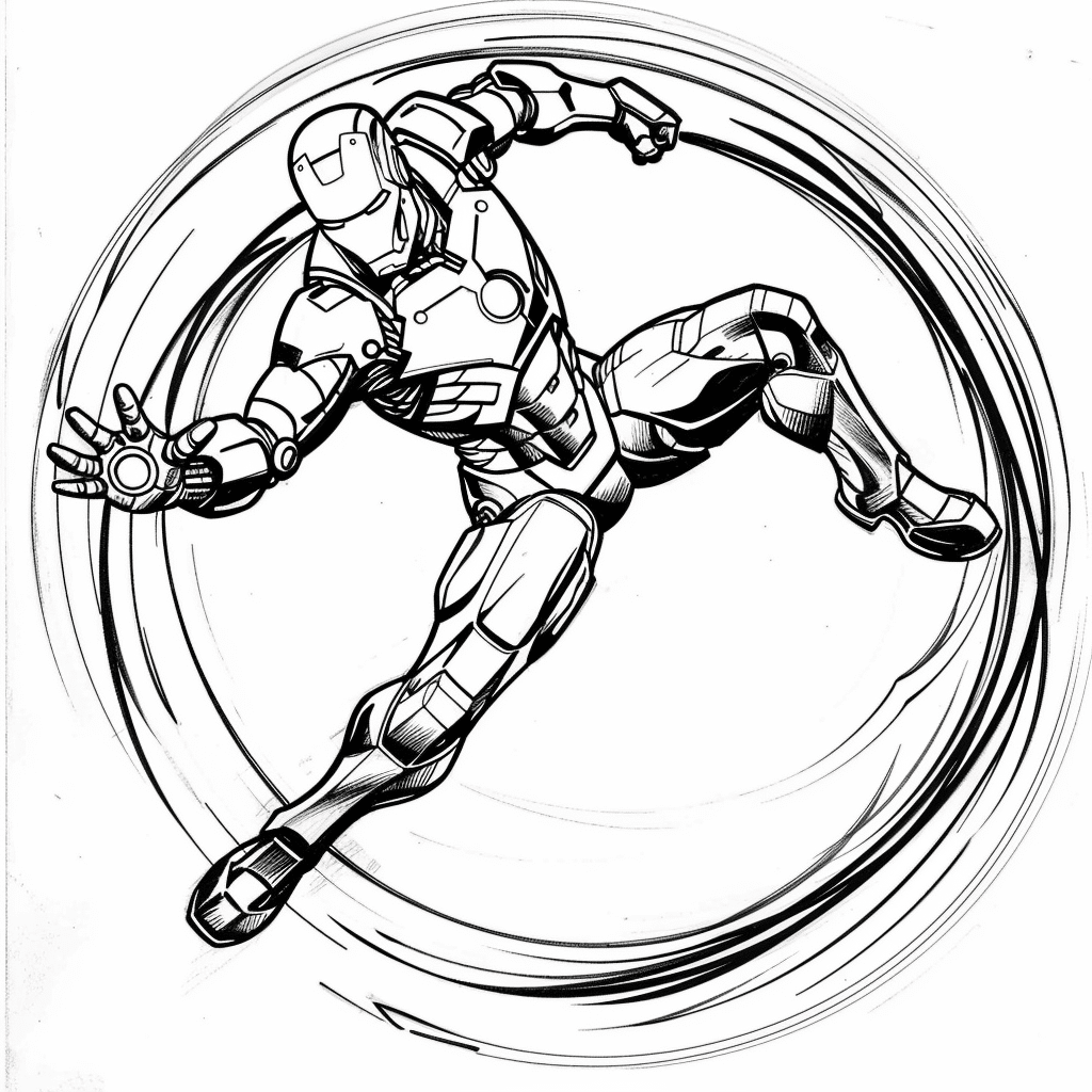 Jumping Spin Kick - Iron Man