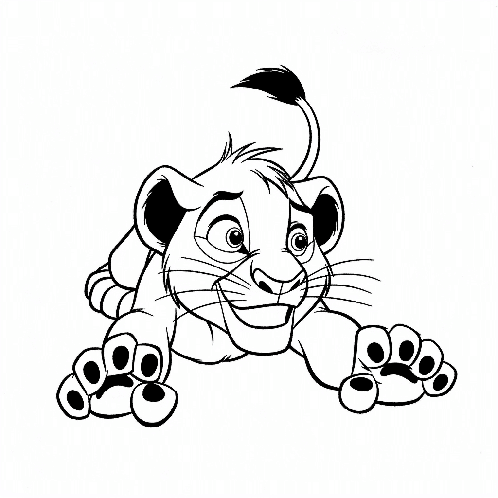 Lion Cub Relaxing Stretch