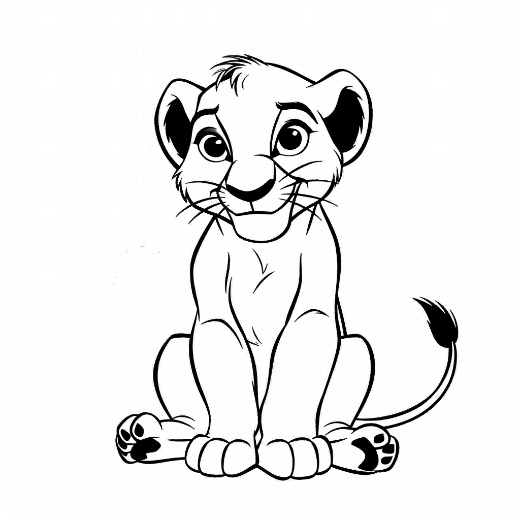 Lion Cub Sitting Proudly