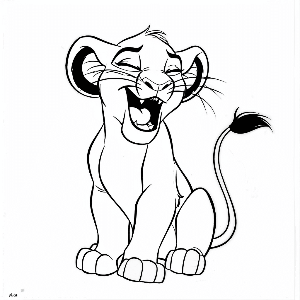 Nala Cub Laughing Joyfully